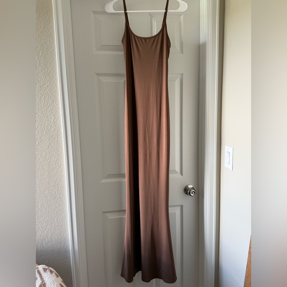 Brown Bodycon Maxi Dress